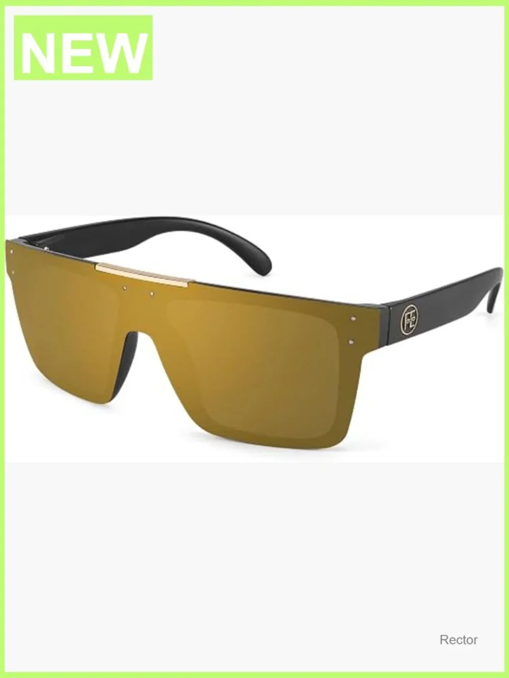 Oversized Square Flat Mirrored Sunglasses for Men Fishing Driving